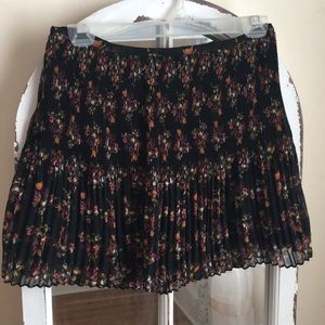 Madewell Floral Black Skirt